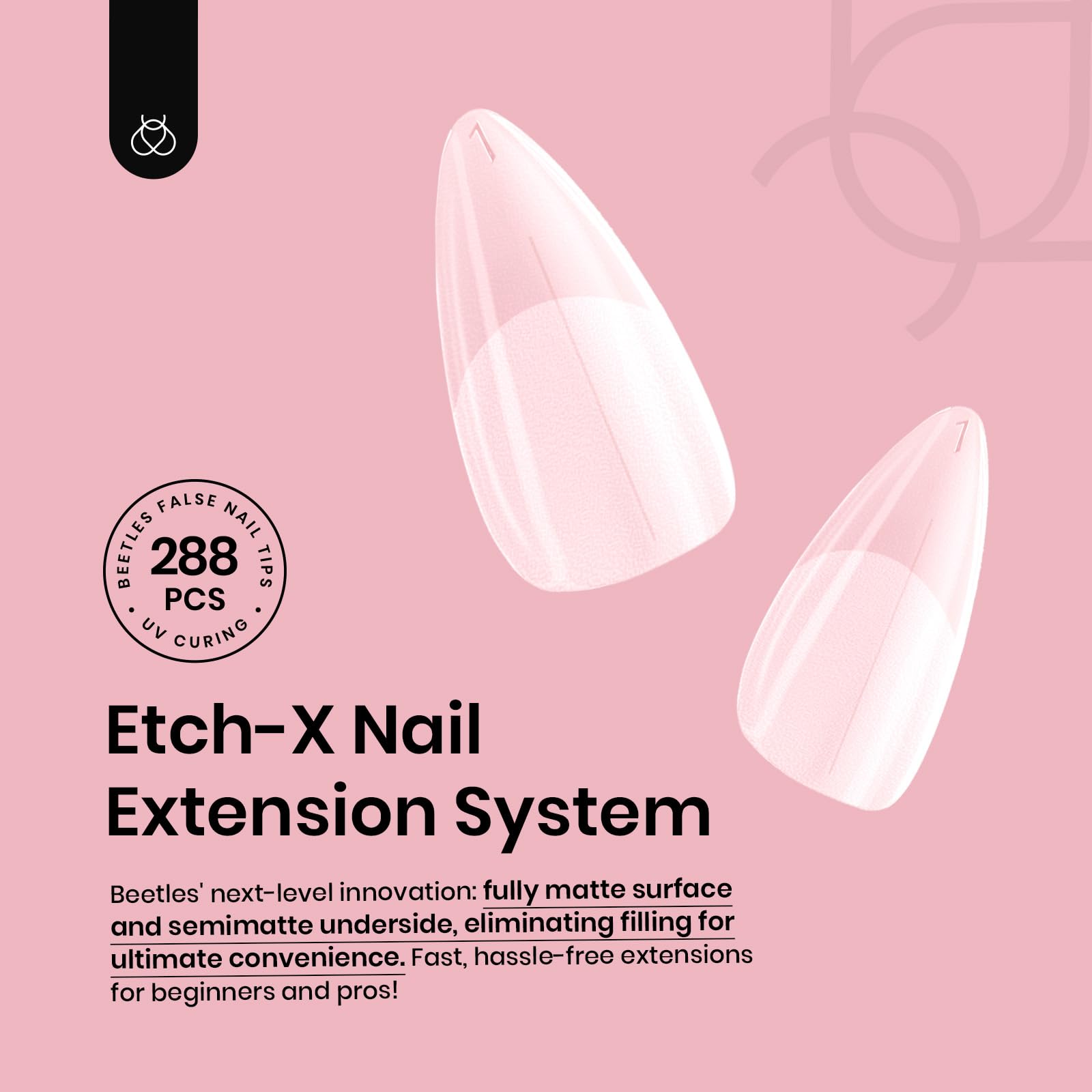 Beetles Gel Polish: puntas preformadas en 12 tallas para dedos variados.