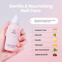 Beetles removedor sin acetona aplicacion en uñas para control suave