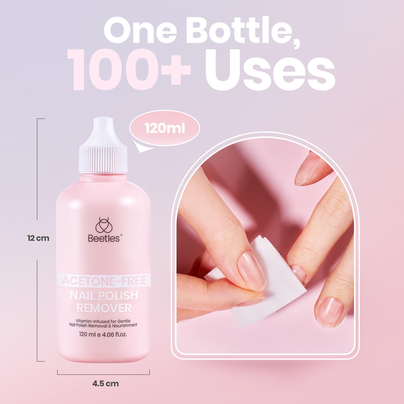 Beetles tamaño 120ml formato portátil para viajes y uso diario