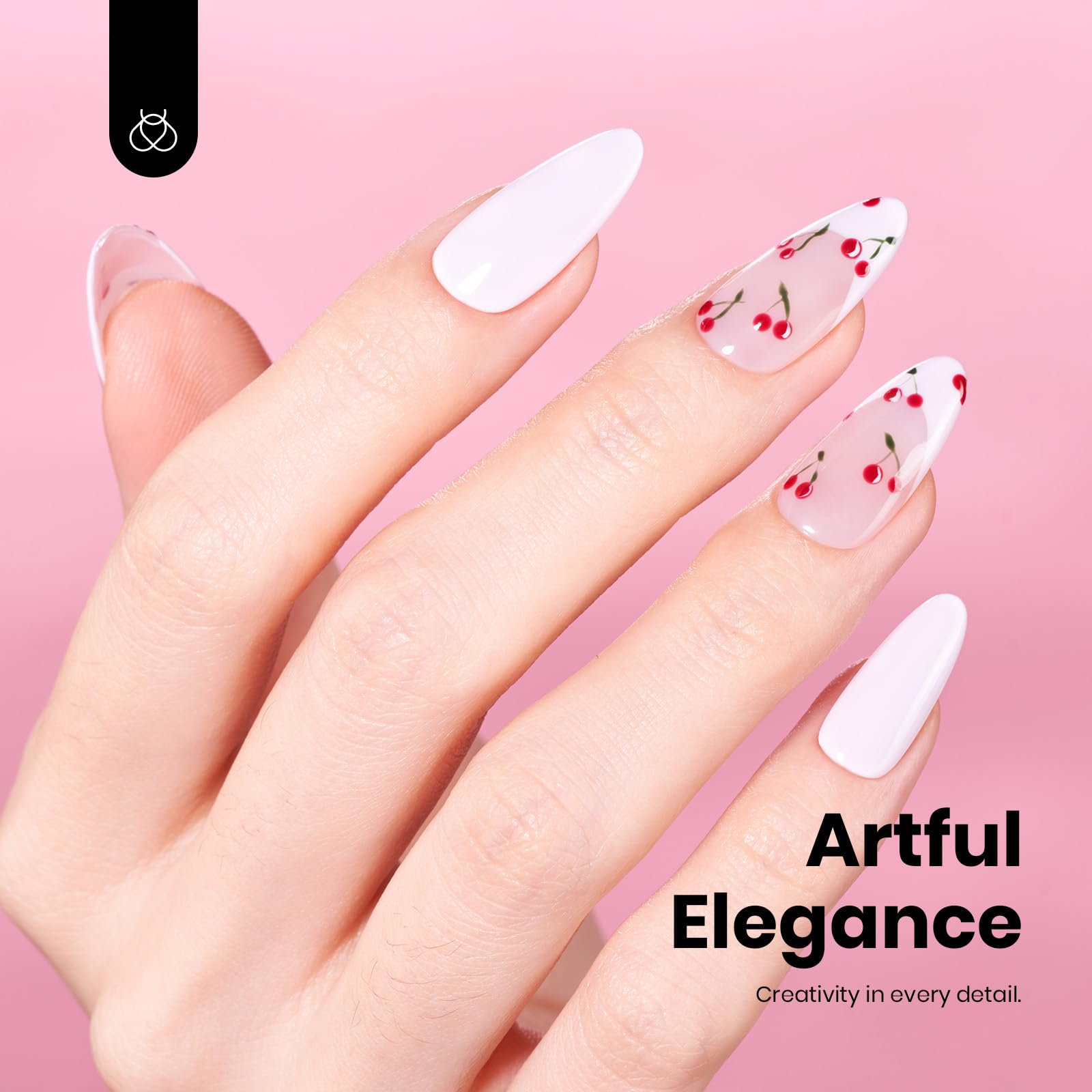 Beetles gel rosa, muestra de color para confirmar tono pastel.