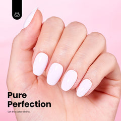 Beetles gel rosa en uñas, acabado liso y brillante.