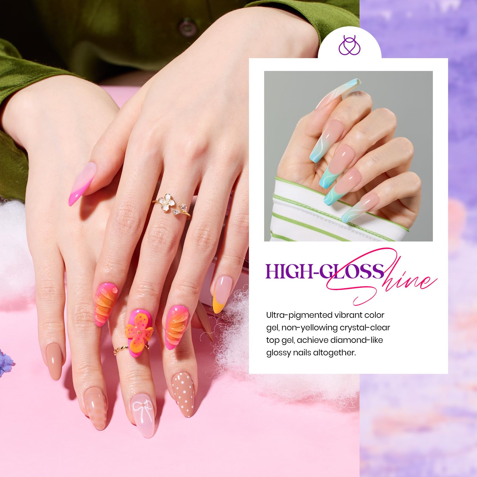 Beetles Gel Polish Set: tono negro en botella, contraste elegante para uñas.
