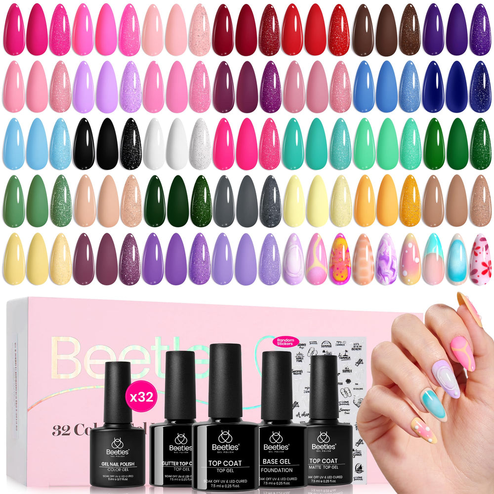Beetles Gel Polish Set: tono piel en botella, versátil para cualquier ocasión.