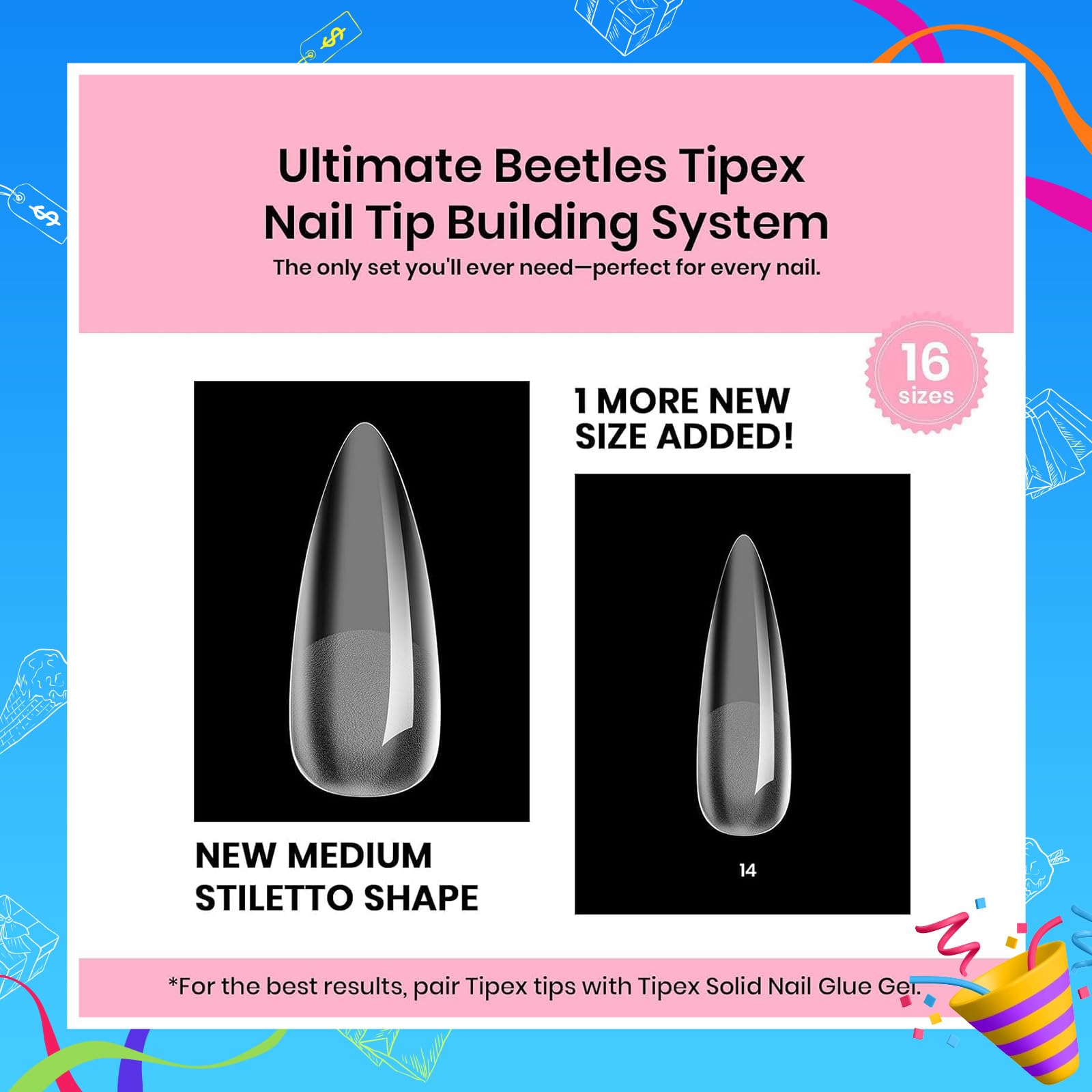 Beetles Tipex kit extensión de uñas para profesional.