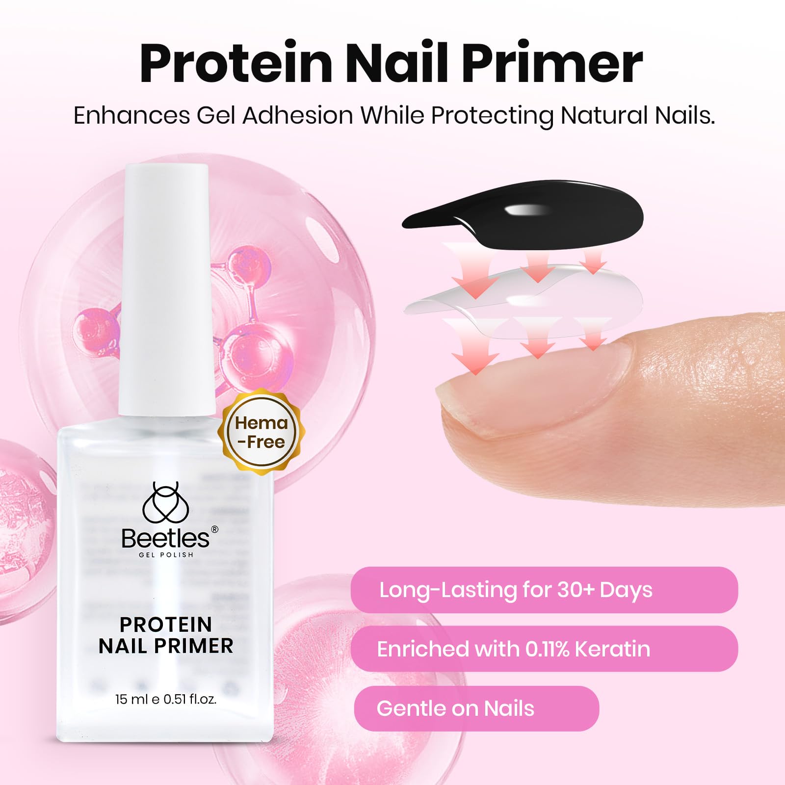 Beetles Tipex Lite Kit base y top coat para acabado profesional