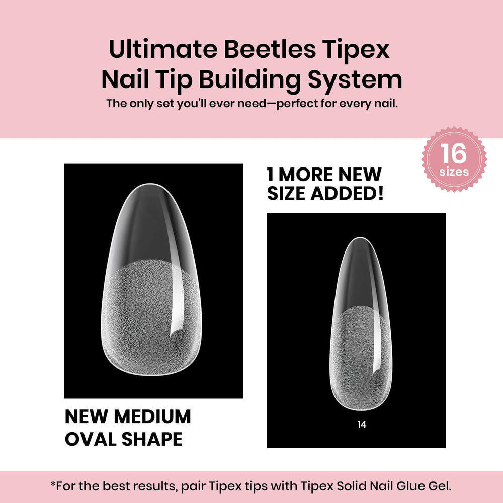 Beetles Tipex paquete de 192 uñas para manicura profesional.