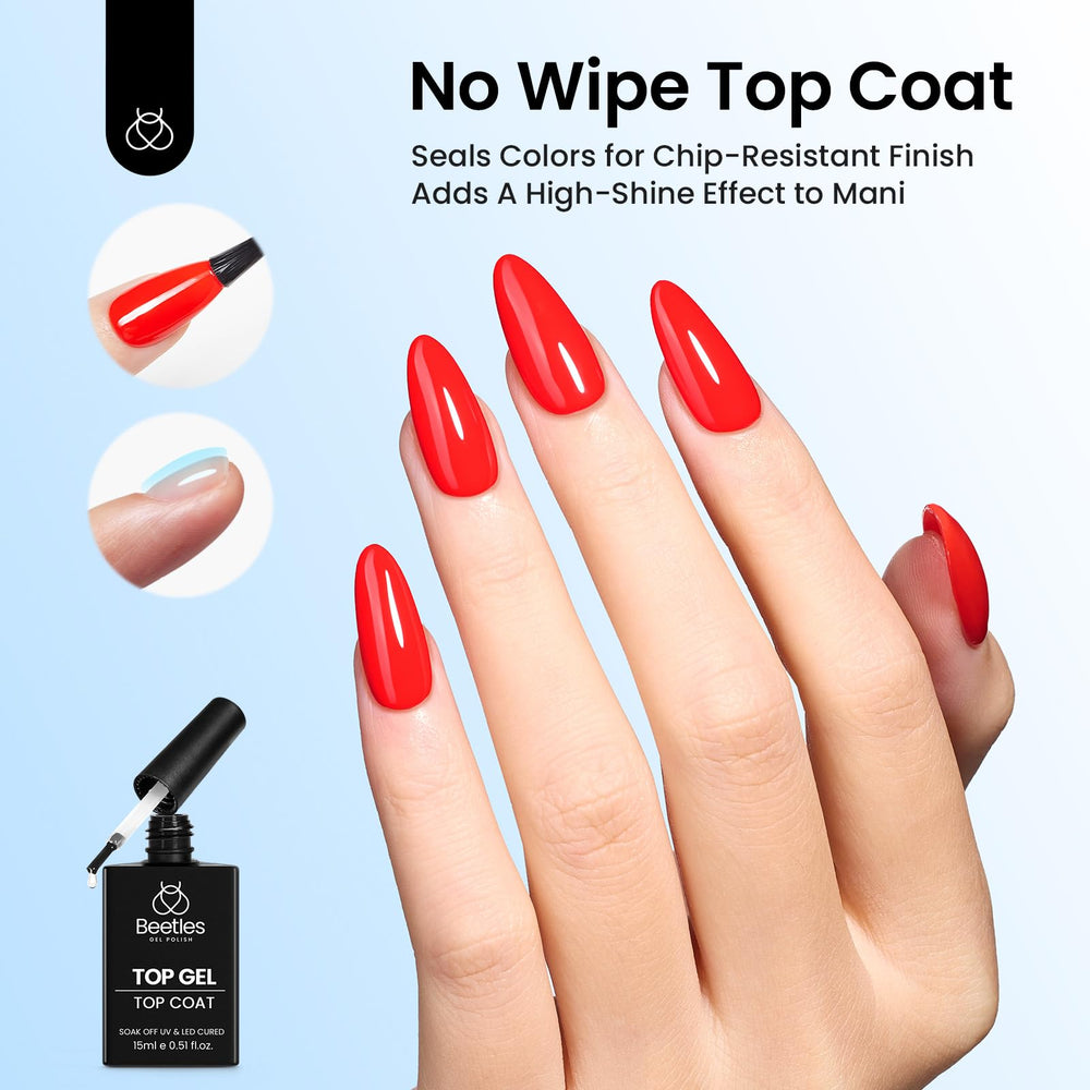 Beetles Top Coat, acabado espejo para uñas brillantes