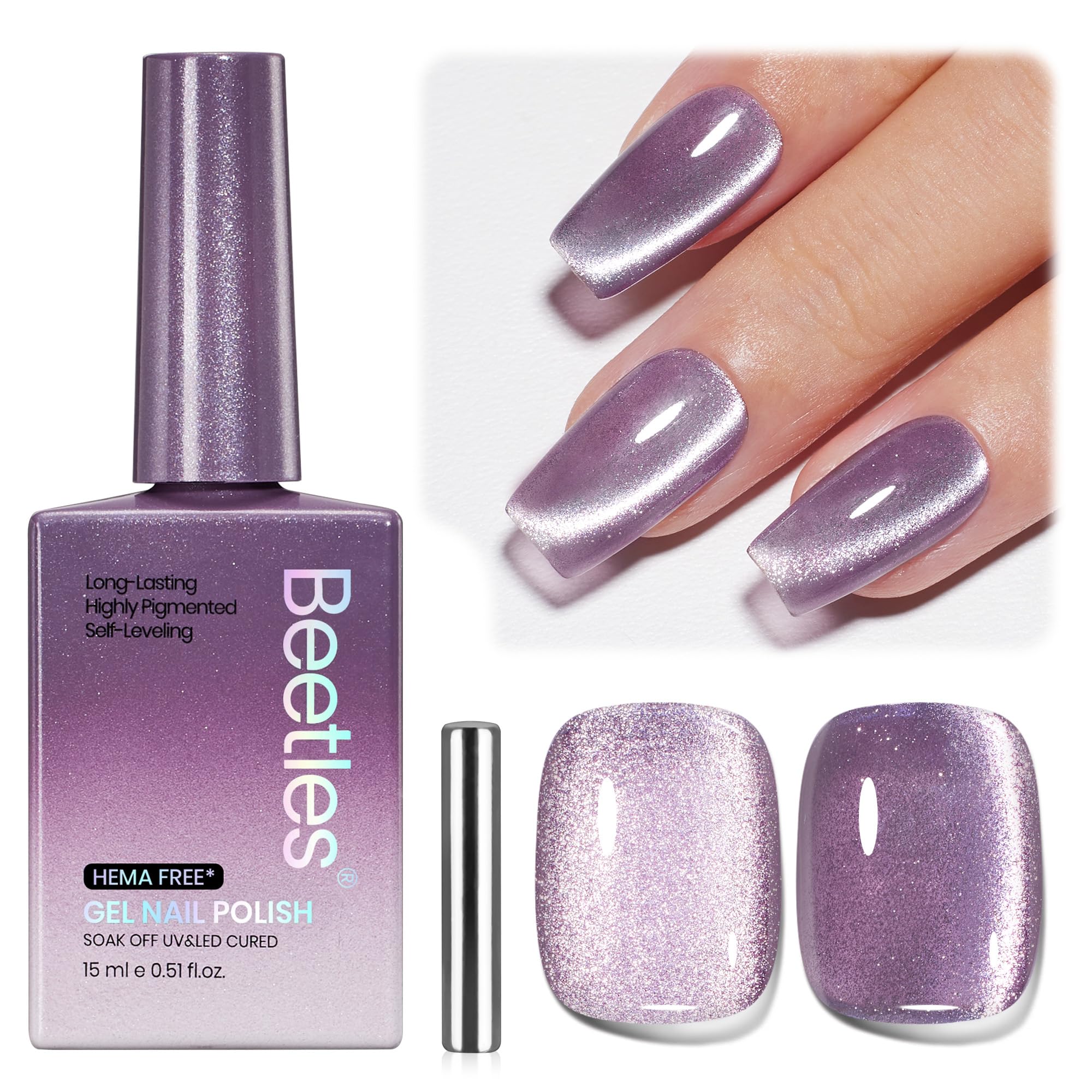 Beetles Twilight Muse: botella de esmalte para un acabado glamuroso y brillo duradero.