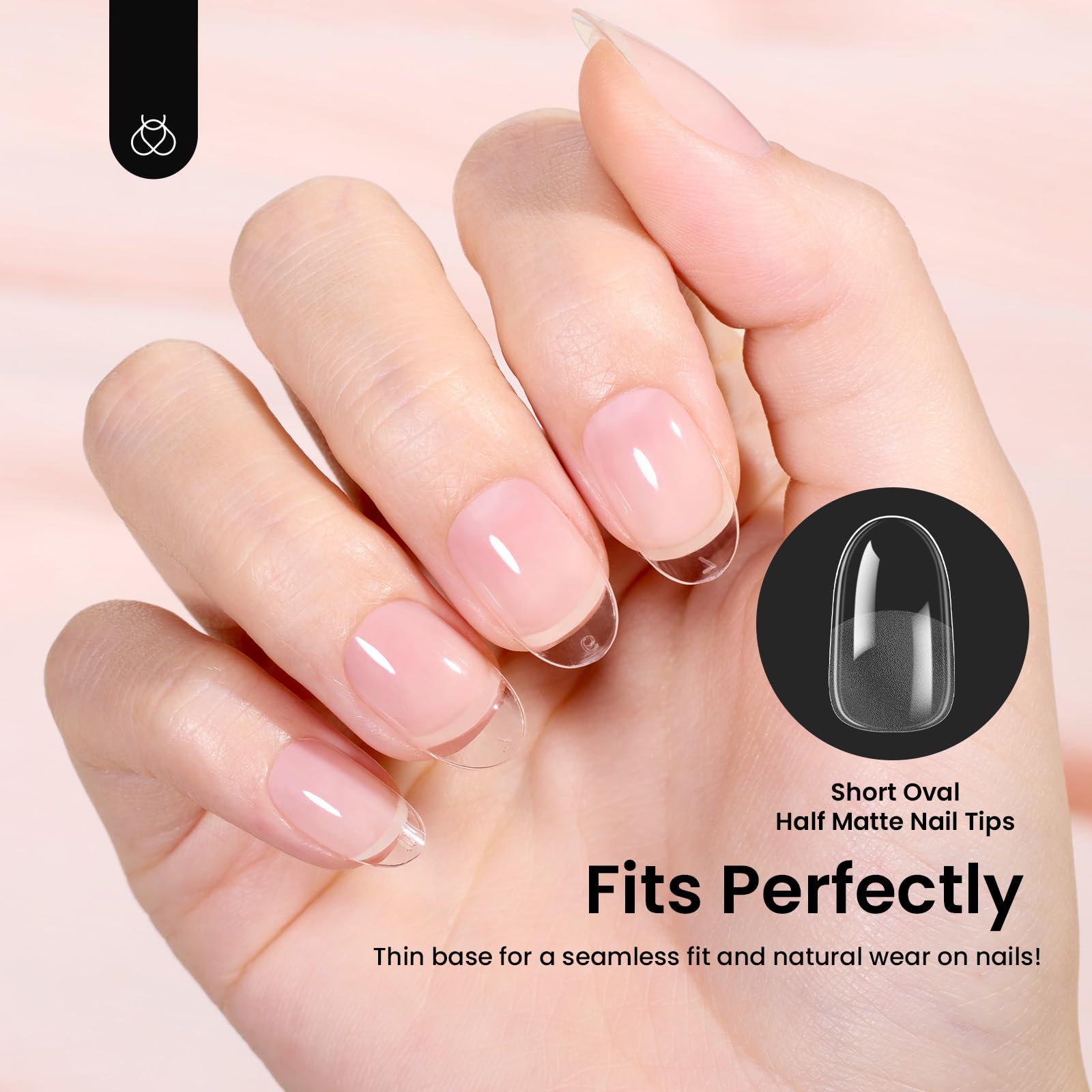 Beetles uñas gel tip acabado natural para un look discreto.