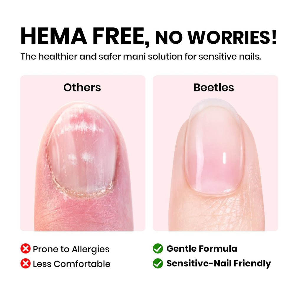 Beetles uso en uñas naturales: compatible con múltiples productos para un look personalizado.
