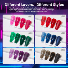 Beetles Vivid Noel Jelly Gel en rosa, efecto translúcido suave para capas
