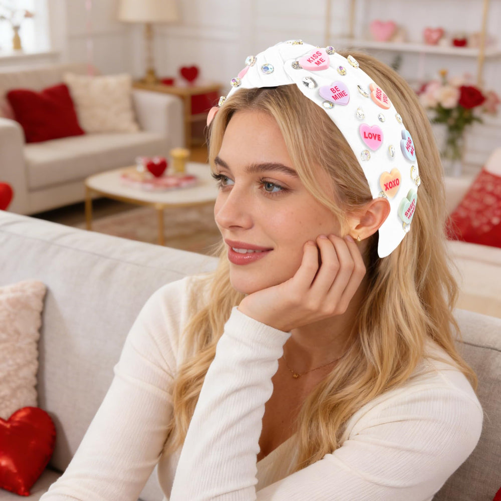 BEFIVECOK diadema con corazones 3D para lucir dulce en la cita.