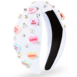 BEFIVECOK diadema San Valentín con cristales brillantes para un look romántico.