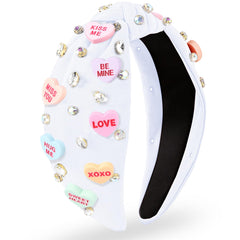BEFIVECOK diadema San Valentín con cristales brillantes para un look romántico.
