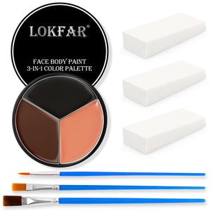 BEFIVECOK pintura negra para rostro y cuerpo, ideal para looks intensos de Halloween