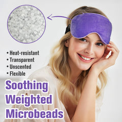 BeHoomi mascarilla ojos reutilizable, fácil de calentar en microondas para uso rápido.