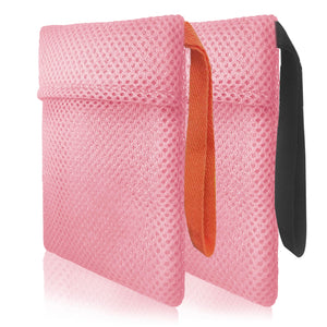 Beiskll bolsa jabón rosa con nylon texturizado para exfoliar suavemente.