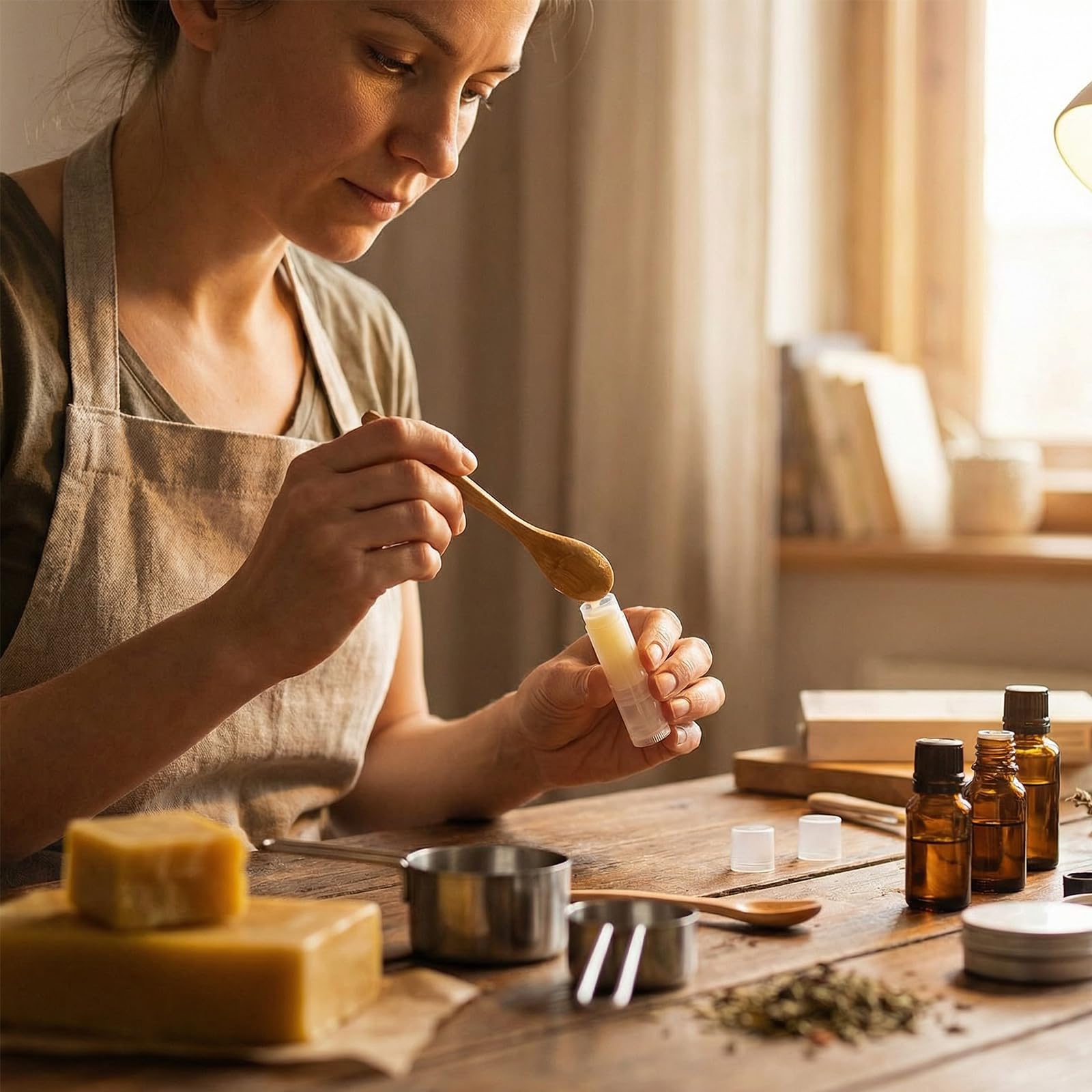 Bekith envases con tapas blancas, manteniendo higiene y organización en fabricación casera