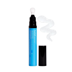 belif Aqua Bomb, aplicador cerámico frío para alivio inmediato de ojos cansados.