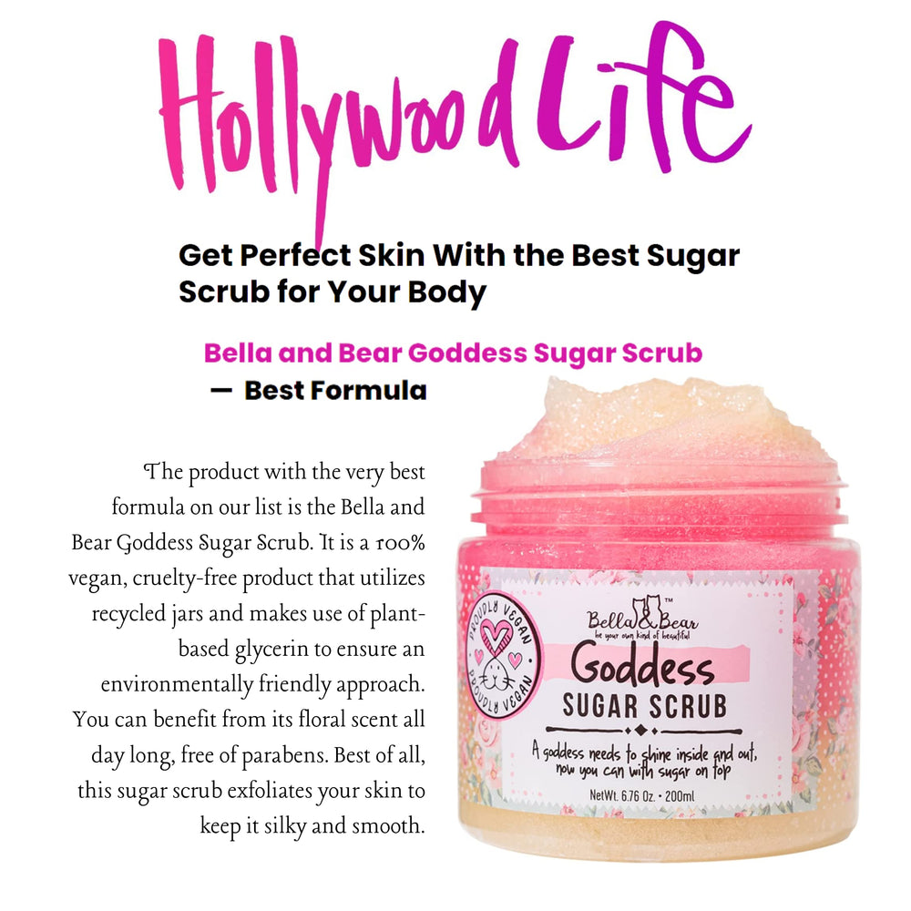 Bella y Bear Goddess Sugar Scrub envase reciclado y ecológico