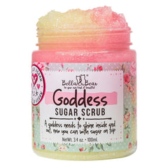Bella y Bear Goddess Sugar Scrub envase de viaje para exfoliación suave