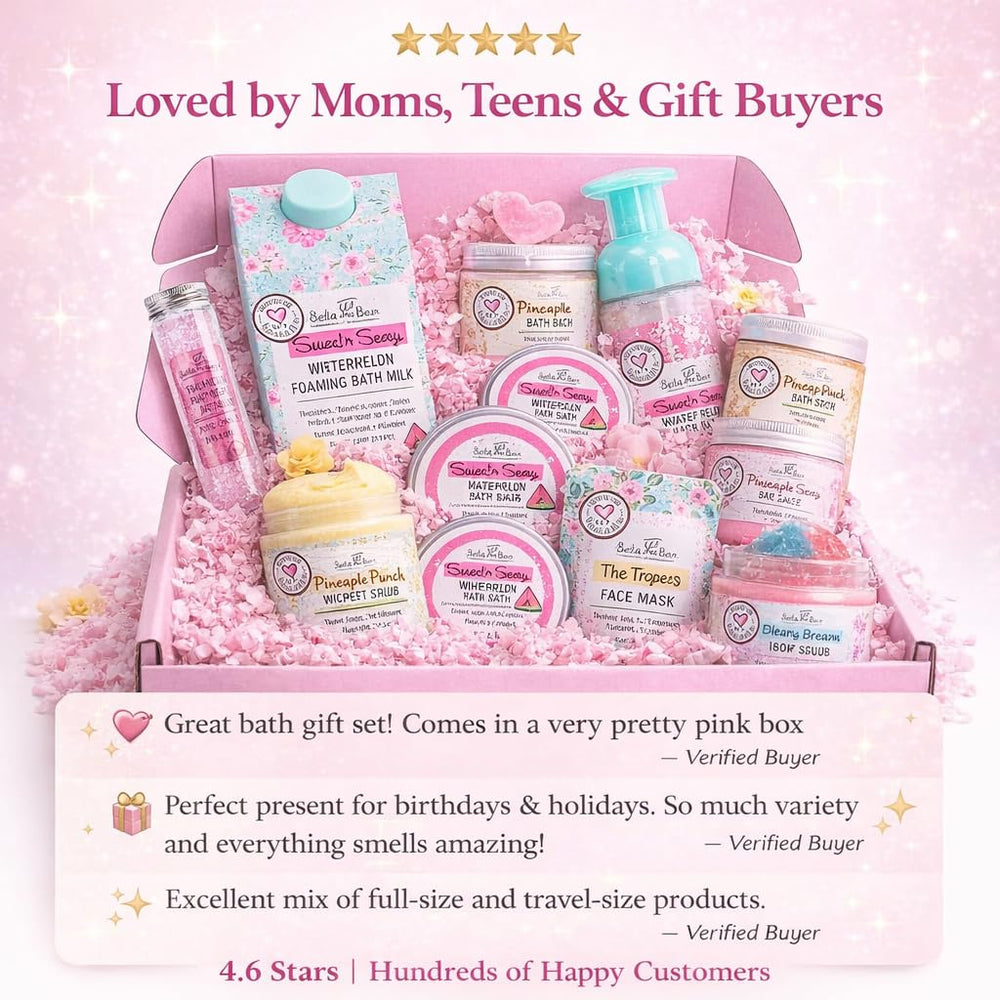 Bella & Bear productos de baño y cuidado de piel tamaño viaje, perfectos para viajes.