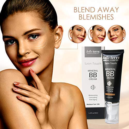 Bellaterra Cosmetics BB Cream mezcla natural, cobertura ajustable sin rayas.