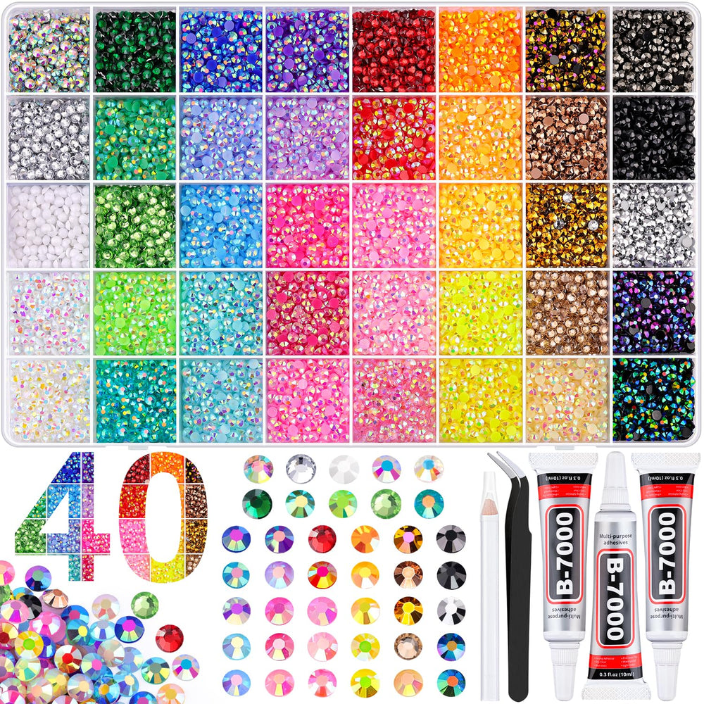 BELLEBOOST cristales de resina iridisentes de 4 mm para decorar joyas y artes