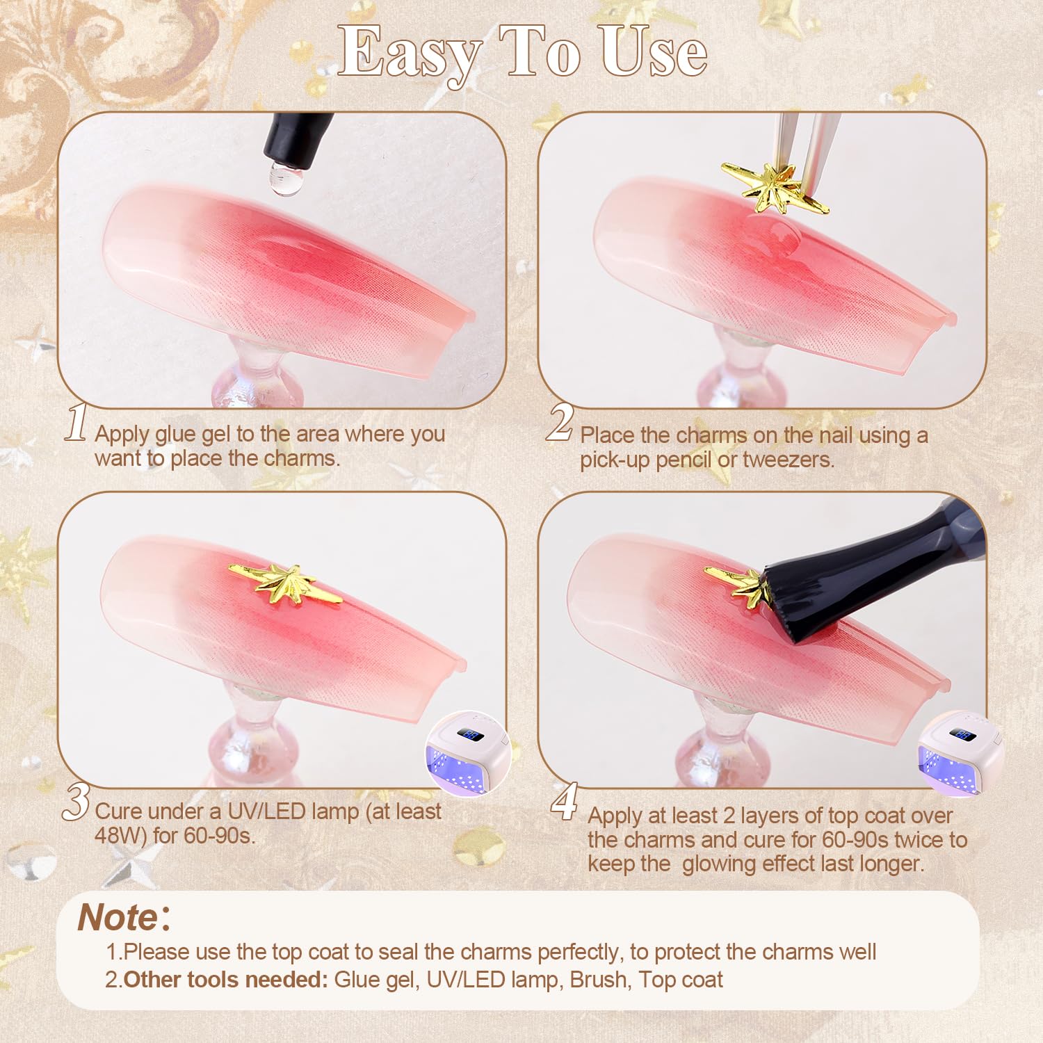 Kit BELLEBOOST de accesorios para decoración de uñas y manualidades.