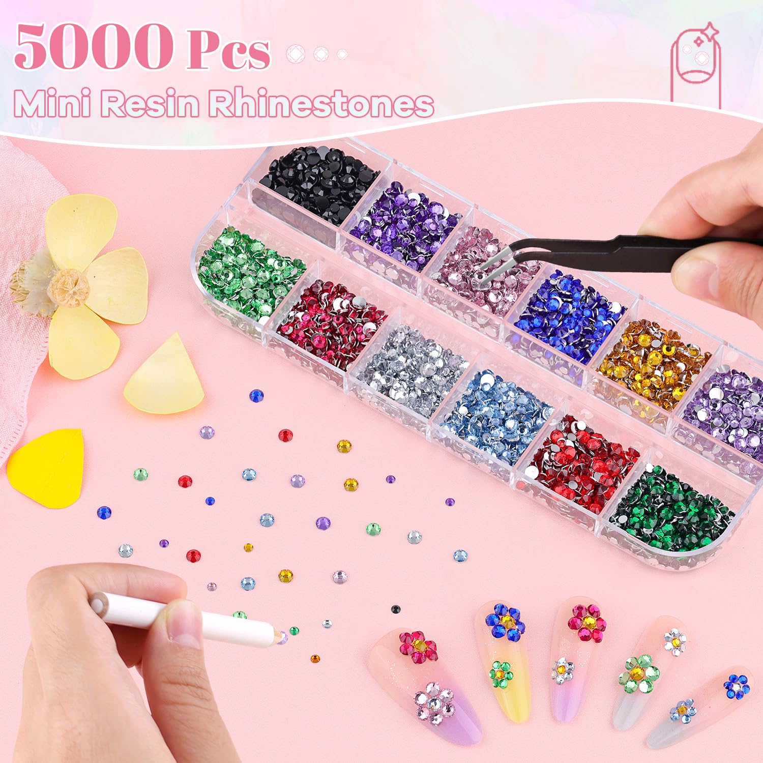 BELLEBOOST lapiz-recogepiedras para uñas facilita colocación precisa.