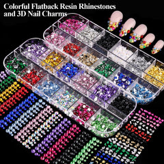 BELLEBOOST piedras brillantes coloridas de 3 mm, destellos llamativos para uñas.