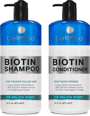 Bellisso champú biotina espumoso: limpieza suave y mayor volumen.