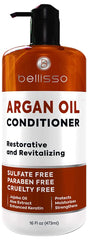 Bellisso Argan Condicionador botella con brillo duradero para el peinado.