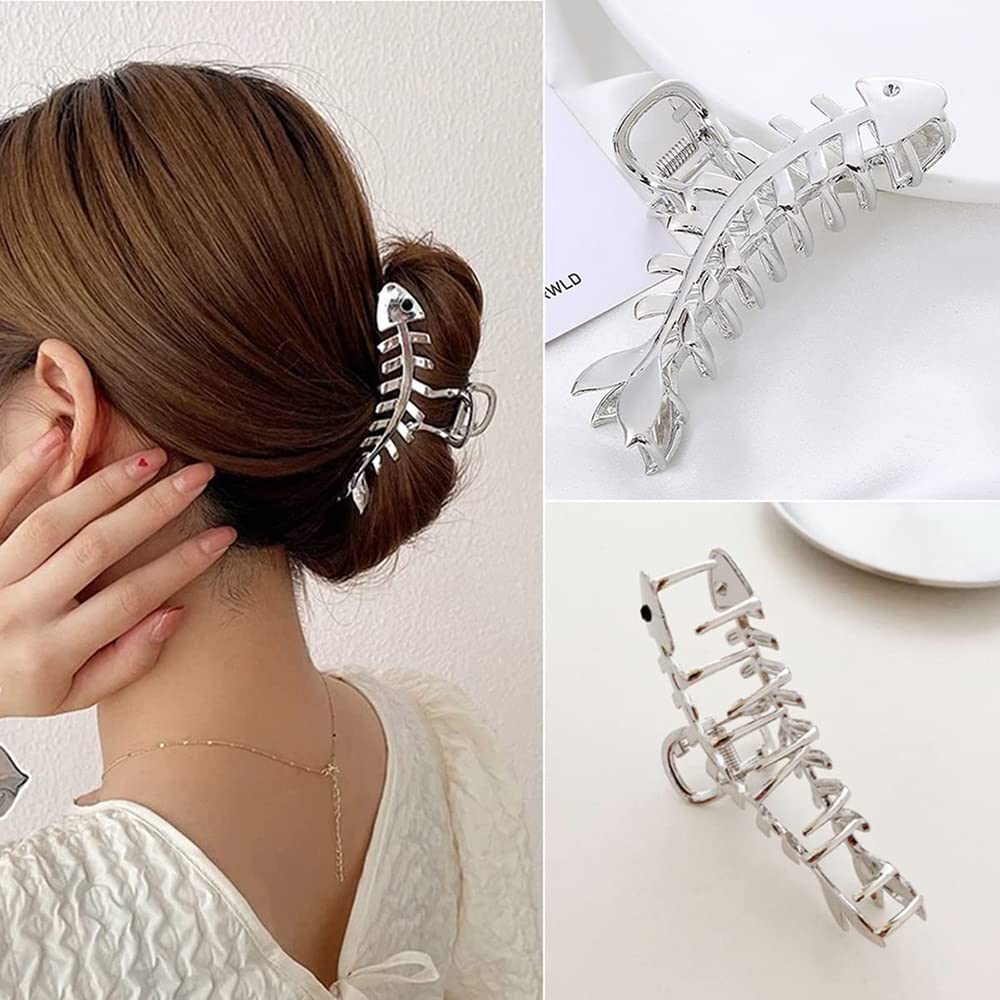Belsita clip de pelo espina de pez dorado para looks diarios y festivos