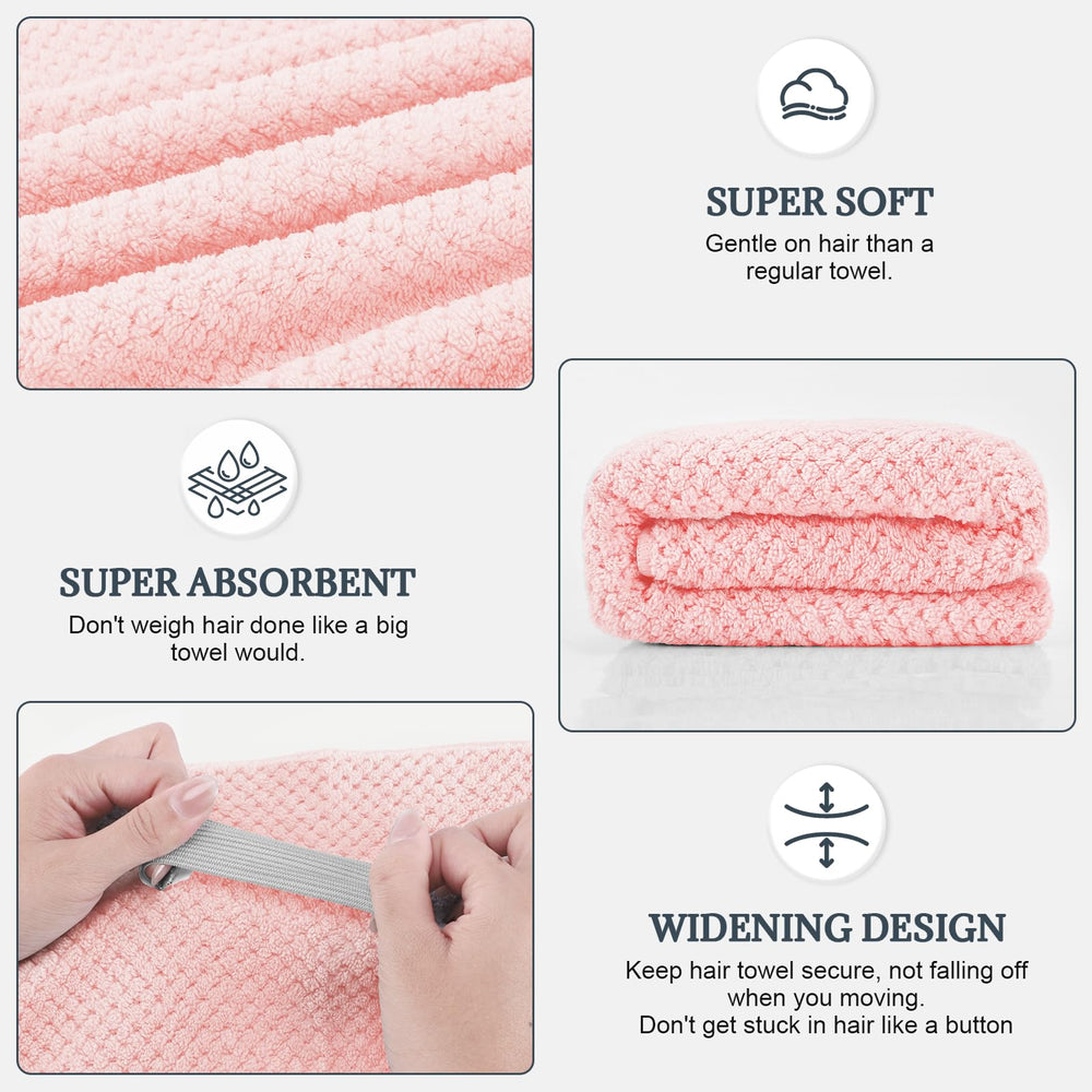 Beoffer toalla microfibra absorbente, secado rápido, reduce frizz y enredos.