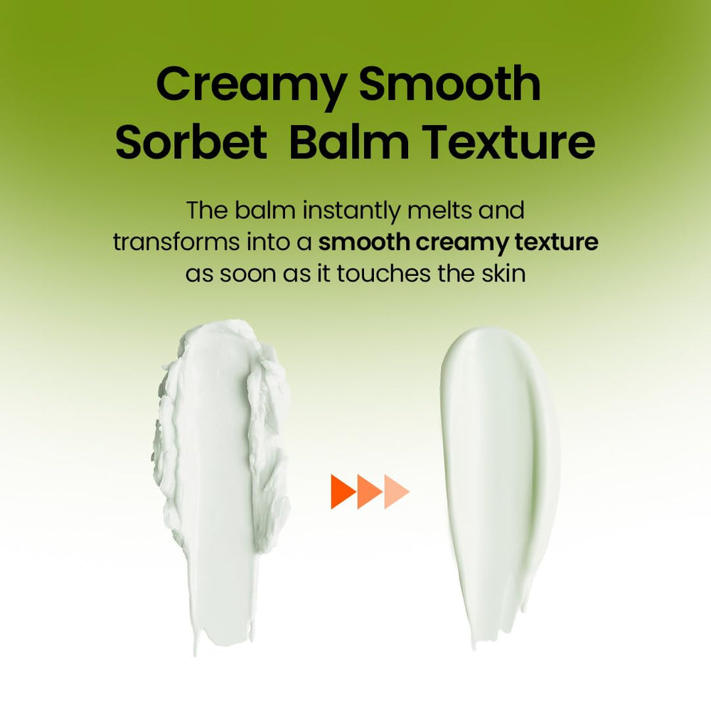 Beplain Mung Bean Pore Cleansing Milk Balm, textura sorbete no grasa para limpieza suave
