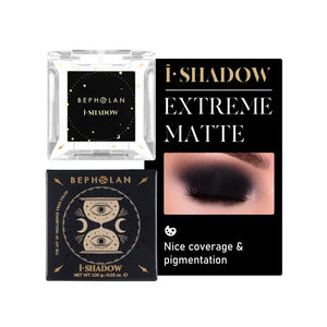BEPHOLAN paleta de sombras negras, negro mate profundo para looks smokey.