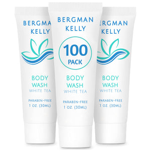BERGMAN KELLY gel de ducha de viaje té blanco, perfecto para hoteles y aerolíneas.
