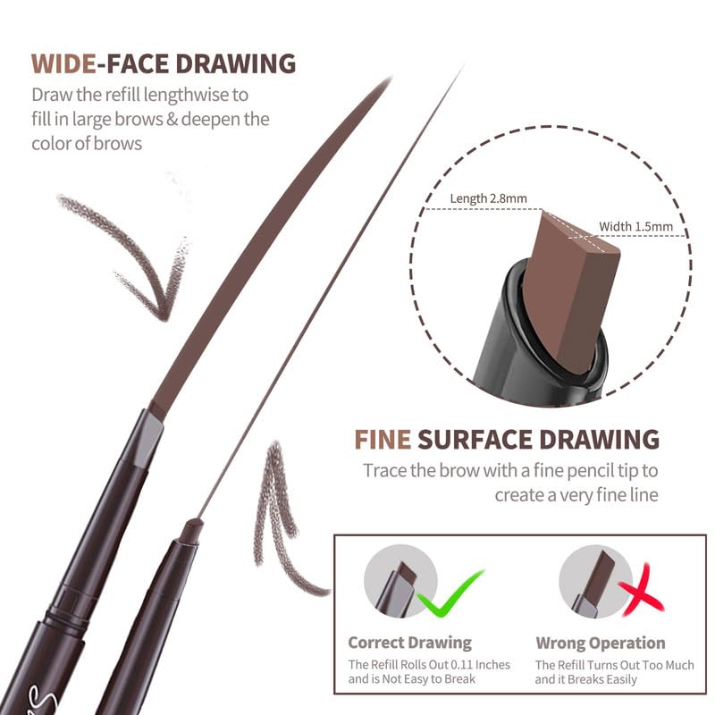Berinist cejas resistente al agua mantiene el diseño bajo lluvia o sudor.