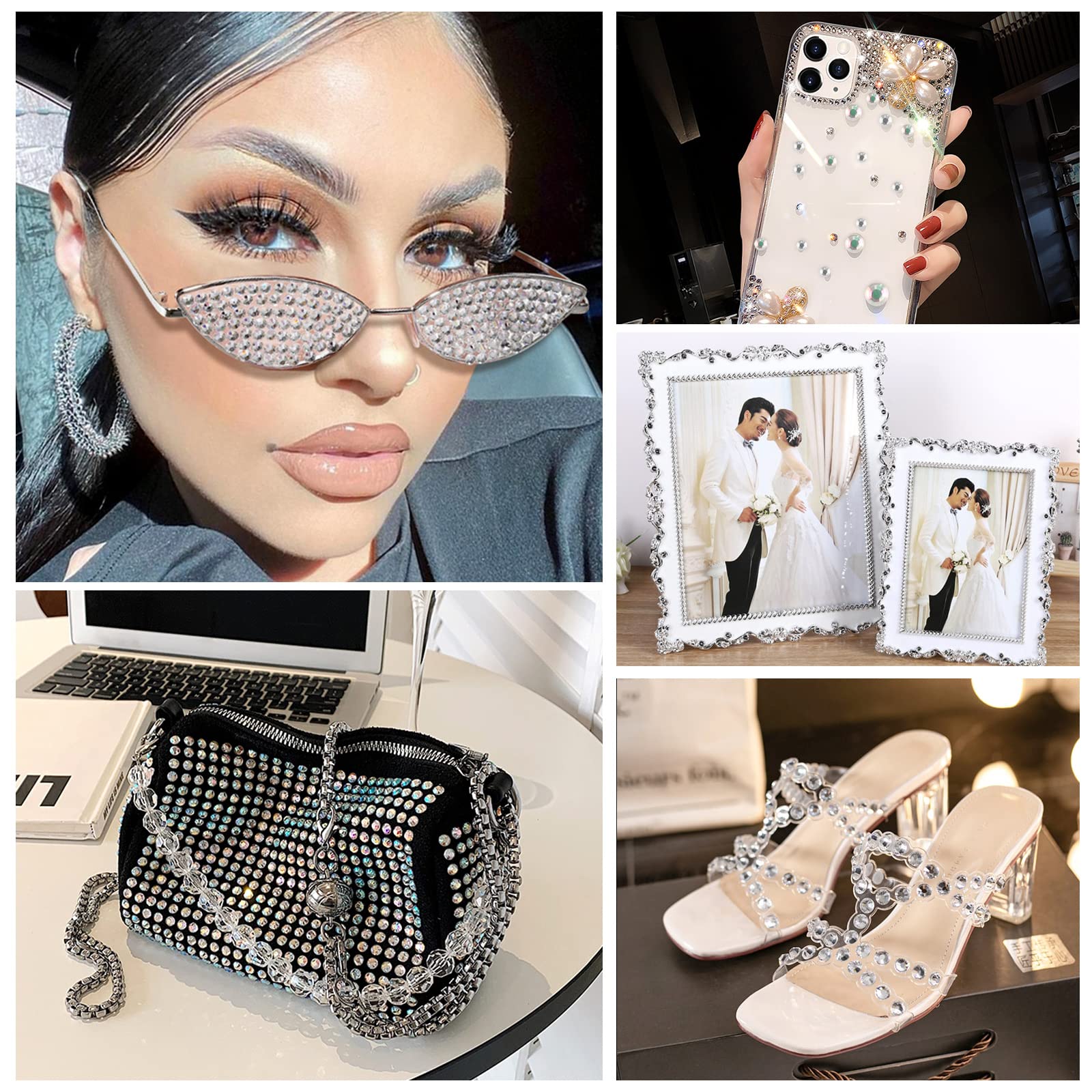 Conjunto BESARME de 1600 piezas, gemas para maquillaje y manualidades