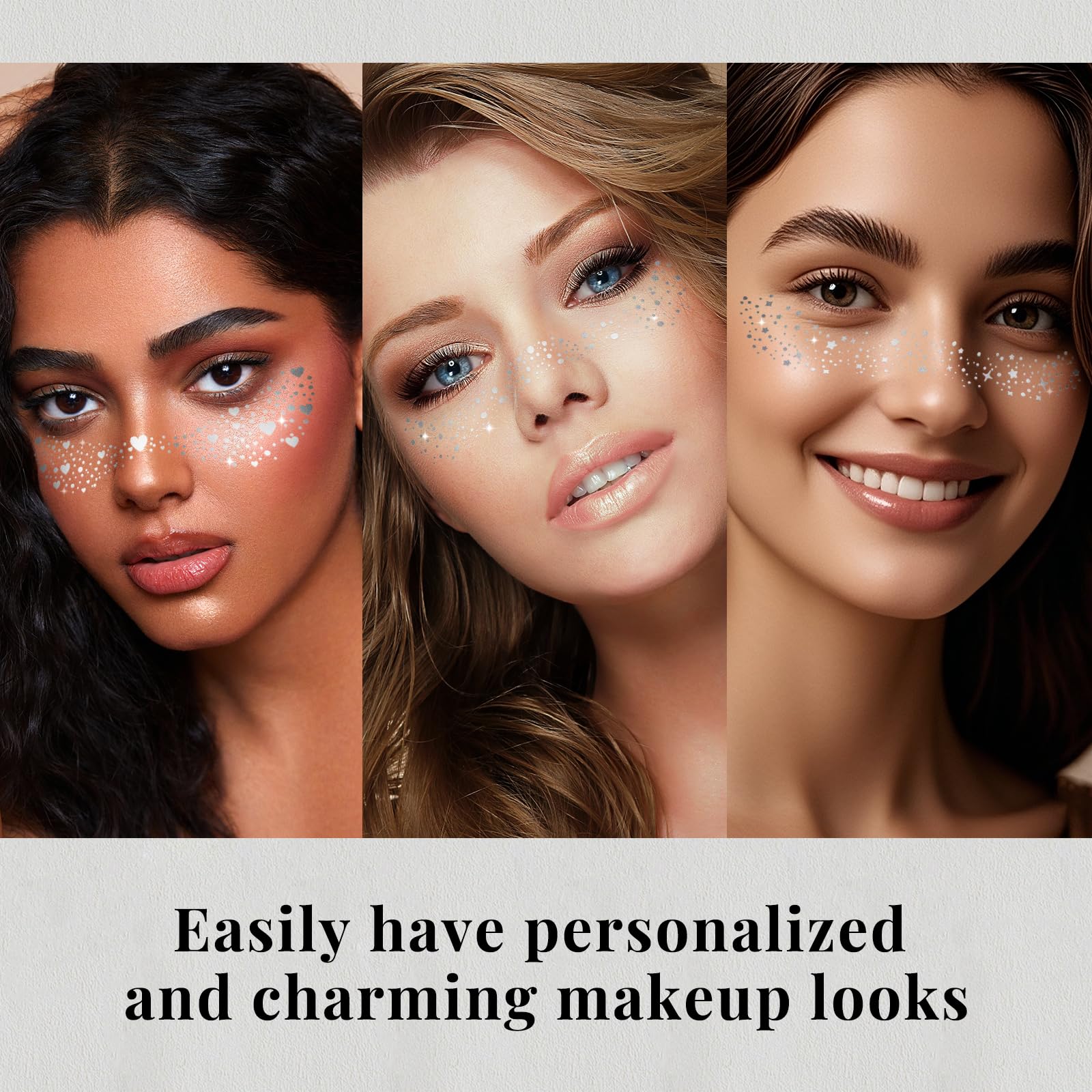 BESNEL parches de pecas en círculos para realzar rasgos faciales
