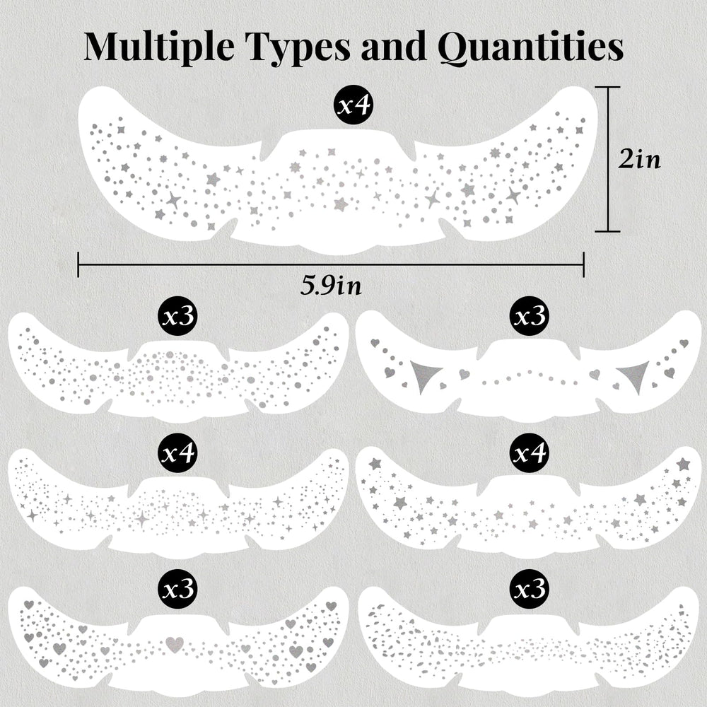 BESNEL parches de pecas en forma de estrellas para efecto luminoso