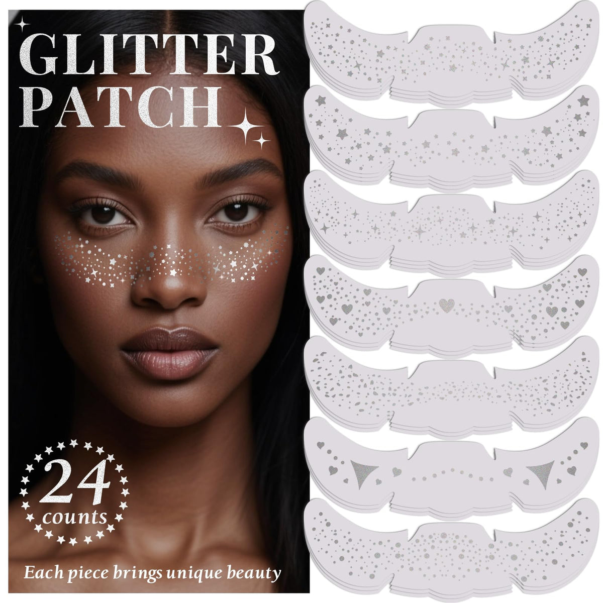 BESNEL parches de pecas multicolor para un look festivo y duradero