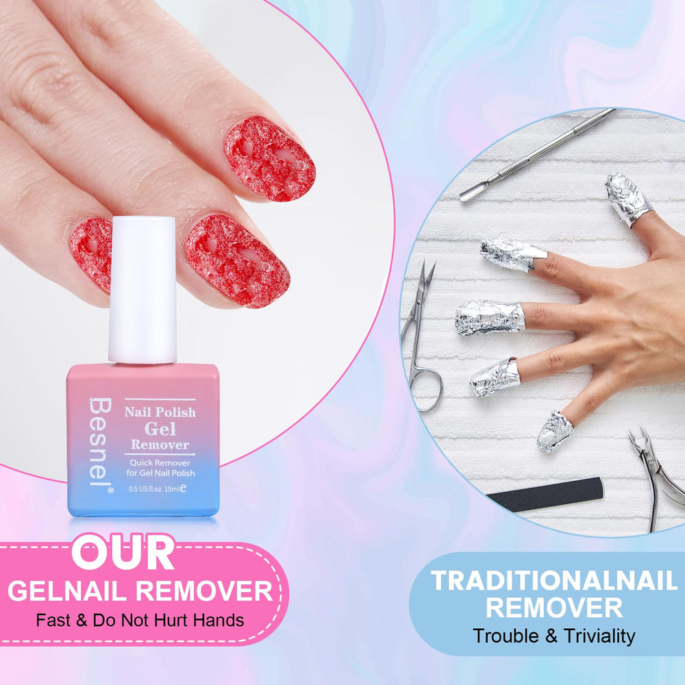 Besnel uñas limpias listas para una nueva manicura.