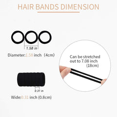 Gomas Bessrungnegras con diseño seamless, se retiran sin tirar del cabello.