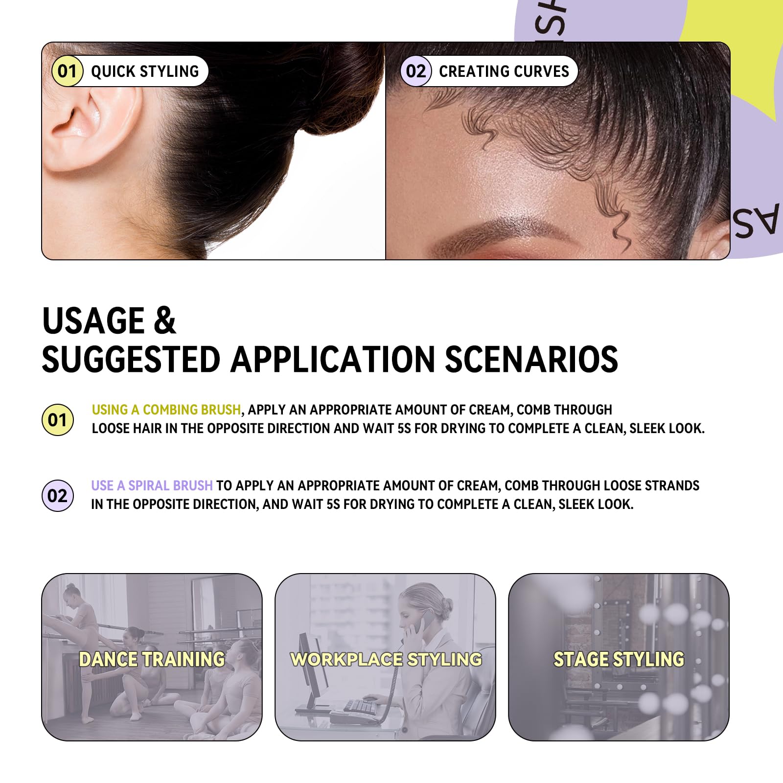BestLand aplicación barrita para todo tipo de cabello ligera y no grasa.