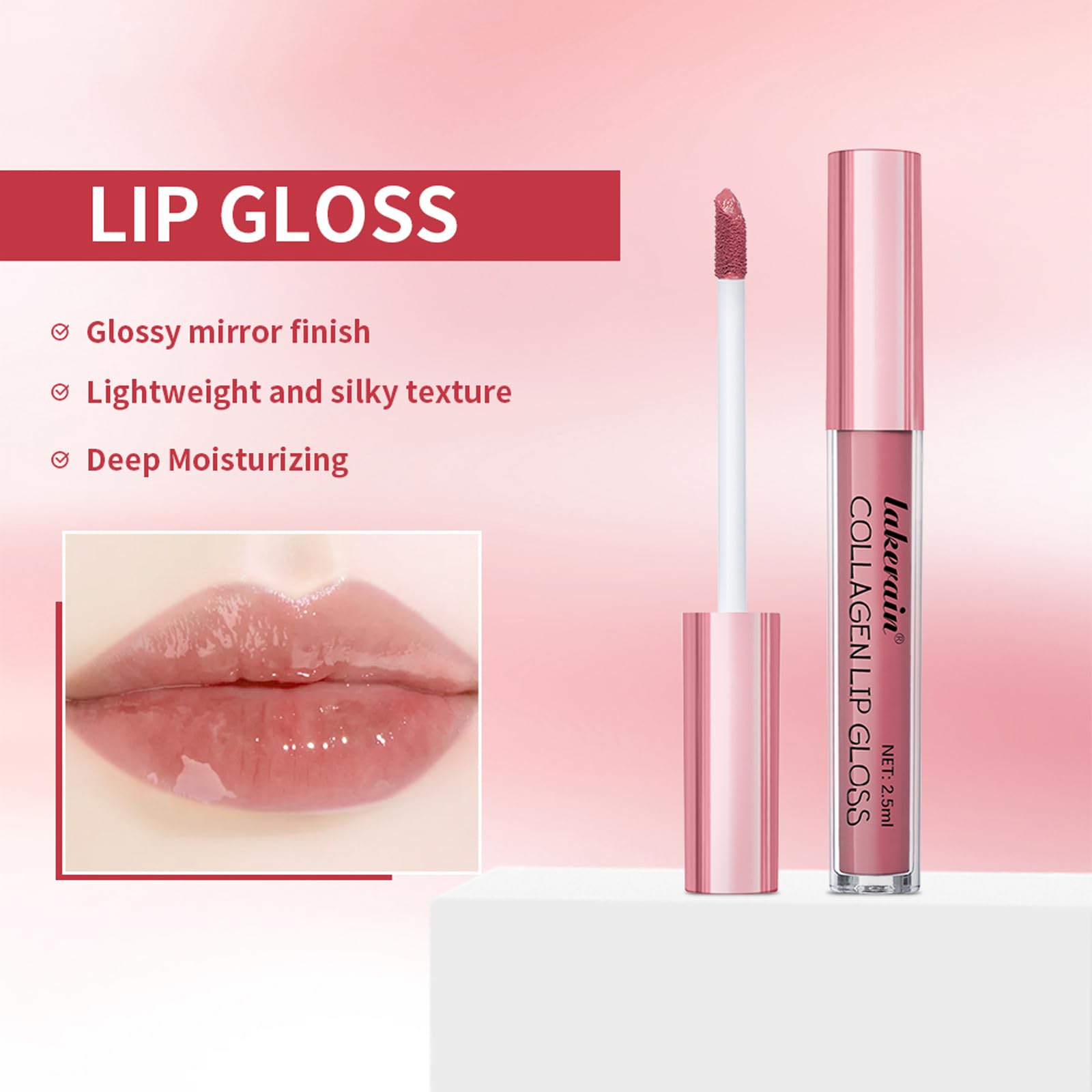 Barra labios mate rosado para un color equilibrado y cómodo.