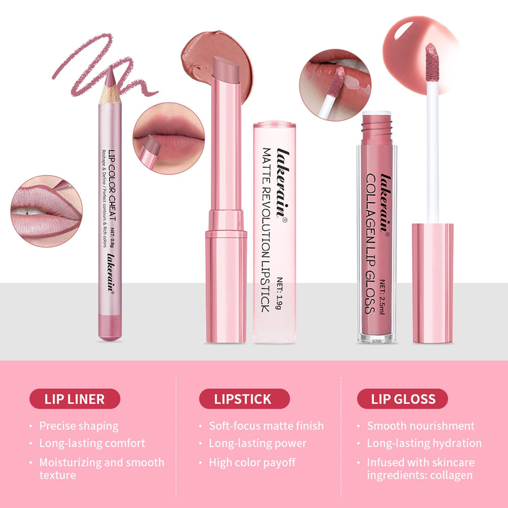 BestLand brillo labial con colágeno para hidratación y volumen suave.