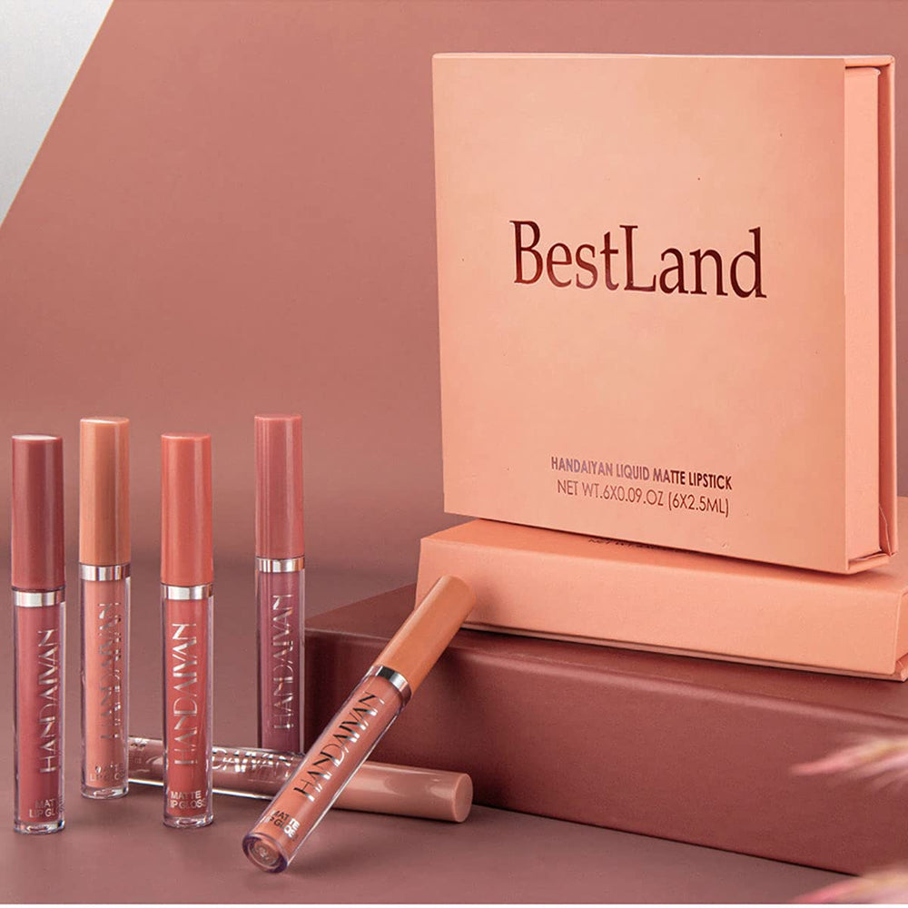 BestLand Conjunto A: textura-hidratante que cuida los labios durante el uso.