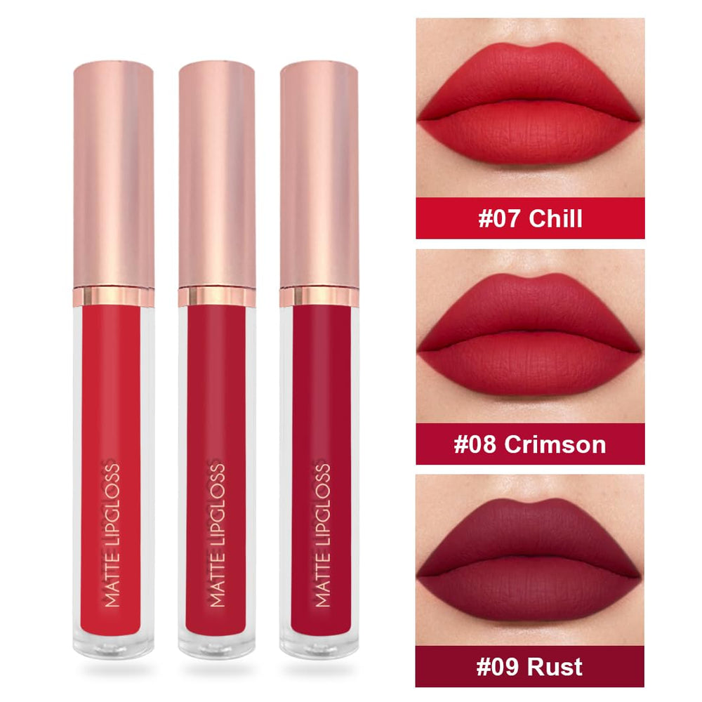 BestLand labial líquido Crimson, tono clásico que añade profundidad elegante.